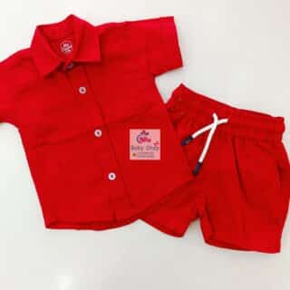 Fashion 2 Piece Outfit Baby Boy Summer Set Short Sleeve Shirt & Pants
