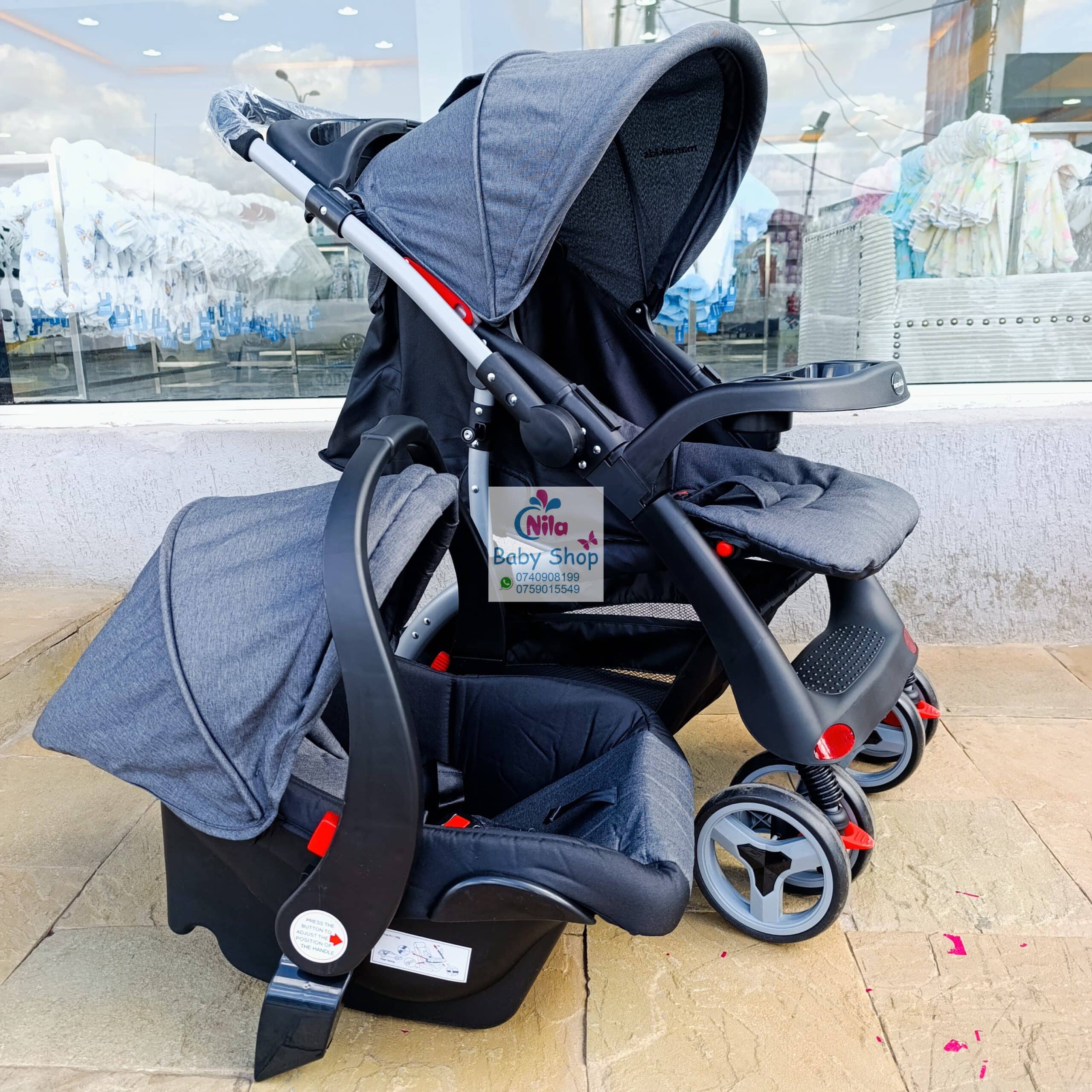 2-in-1 Baby Stroller & Infant Car Seat Travel System with Adjustable Canopy - Image 3