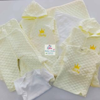 8-Piece Ultra-Cozy Fleece Newborn Receiving Set - Yellow