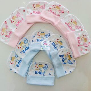 Trendy Cotton Patterned Newborn Baby Hats