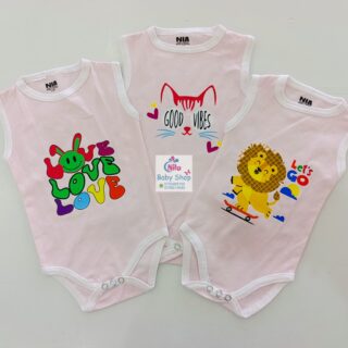 Adorable Baby Onesie Vest-Style Outfit - Pink