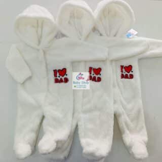 Baby Plush Hooded Romper – Ultra-Soft Winter Onesie with Embroidery