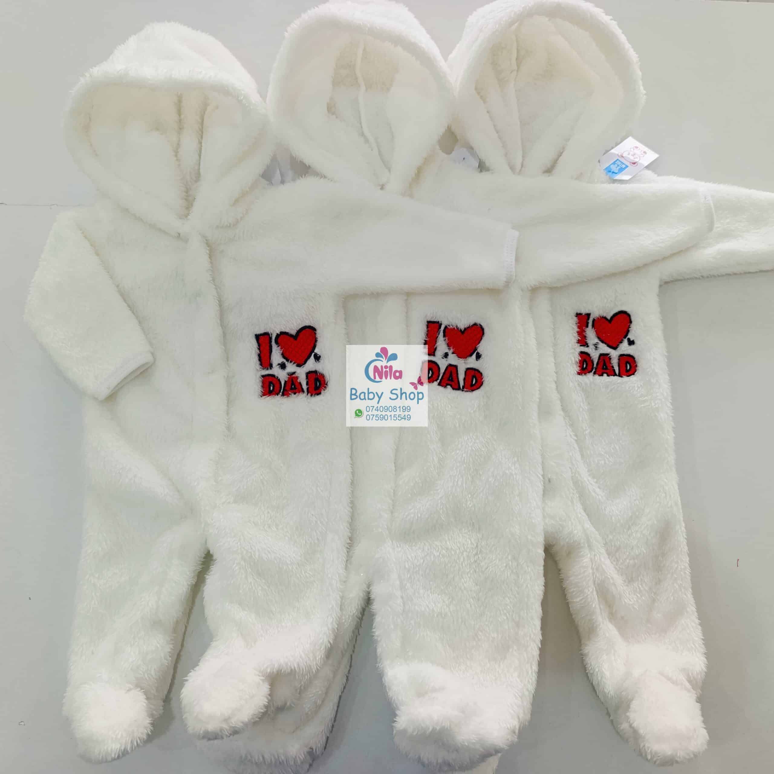 Baby Plush Hooded Romper – Ultra-Soft Winter Onesie with Embroidery