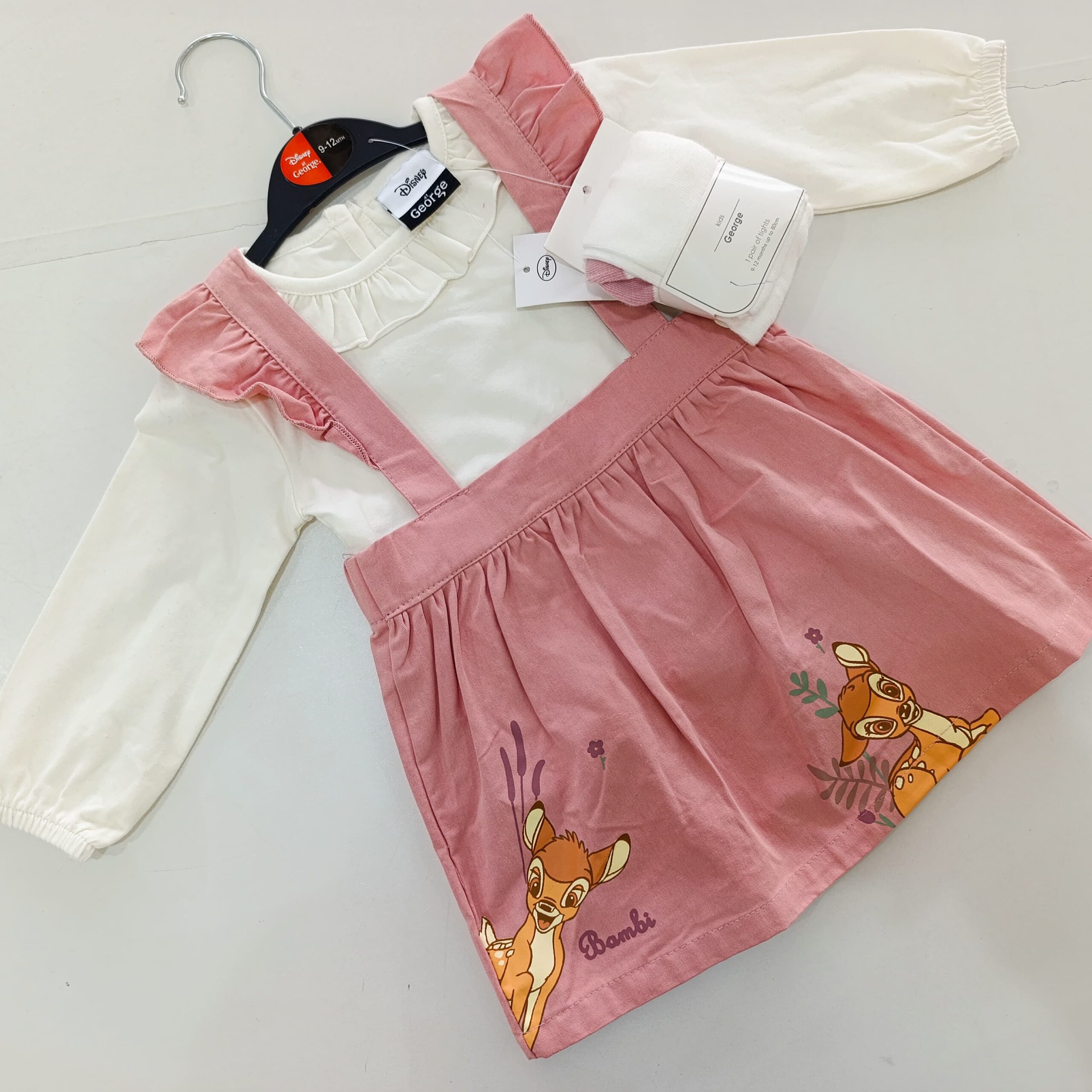 Baby Girl 3-Piece Fashion Set: Trendy Dress, Comfy Top & Stockings - Image 5