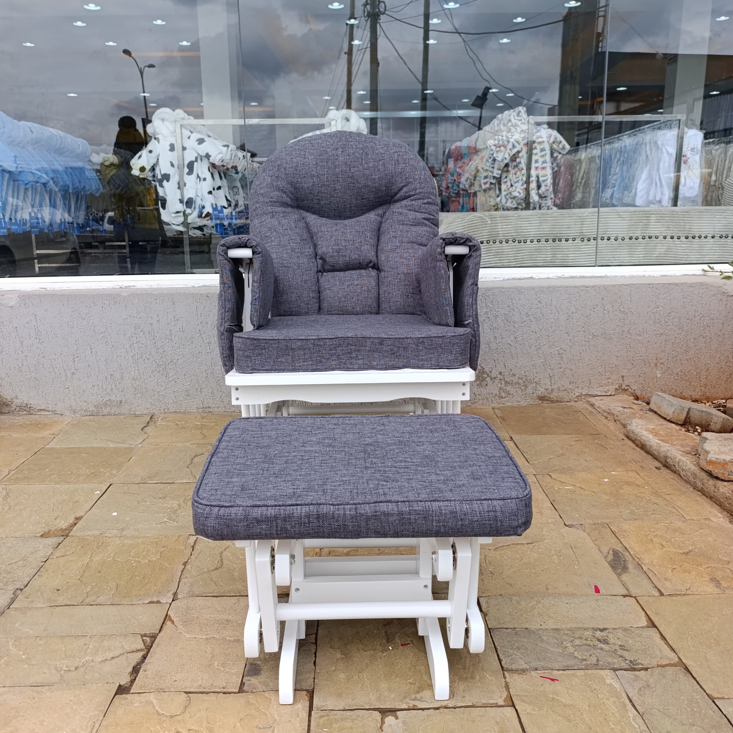 Premium Nursing Glider Chair with Ottoman - Comfort Rocking Chair for Nursing Moms - Image 12