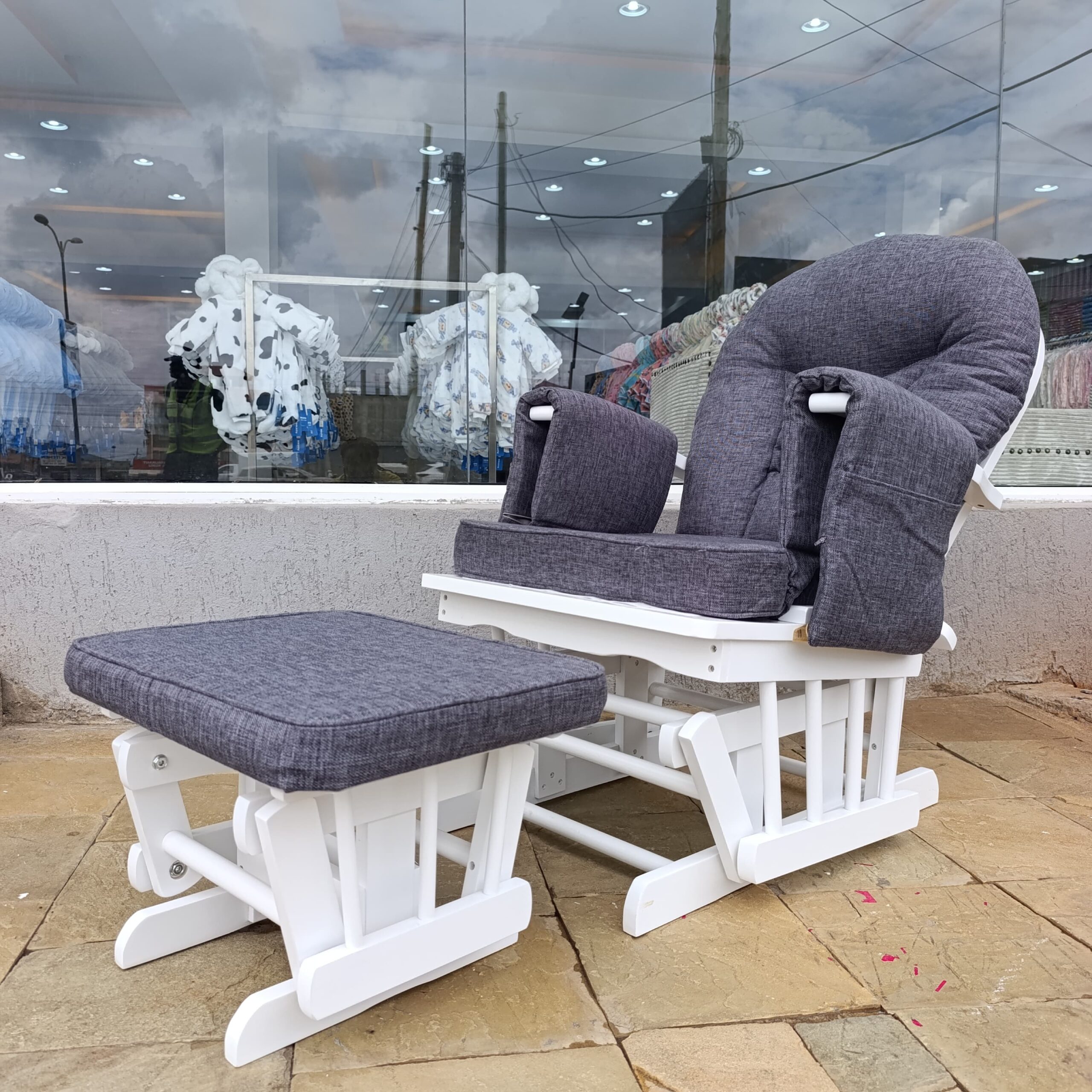 Premium Nursing Glider Chair with Ottoman - Comfort Rocking Chair for Nursing Moms - Image 13