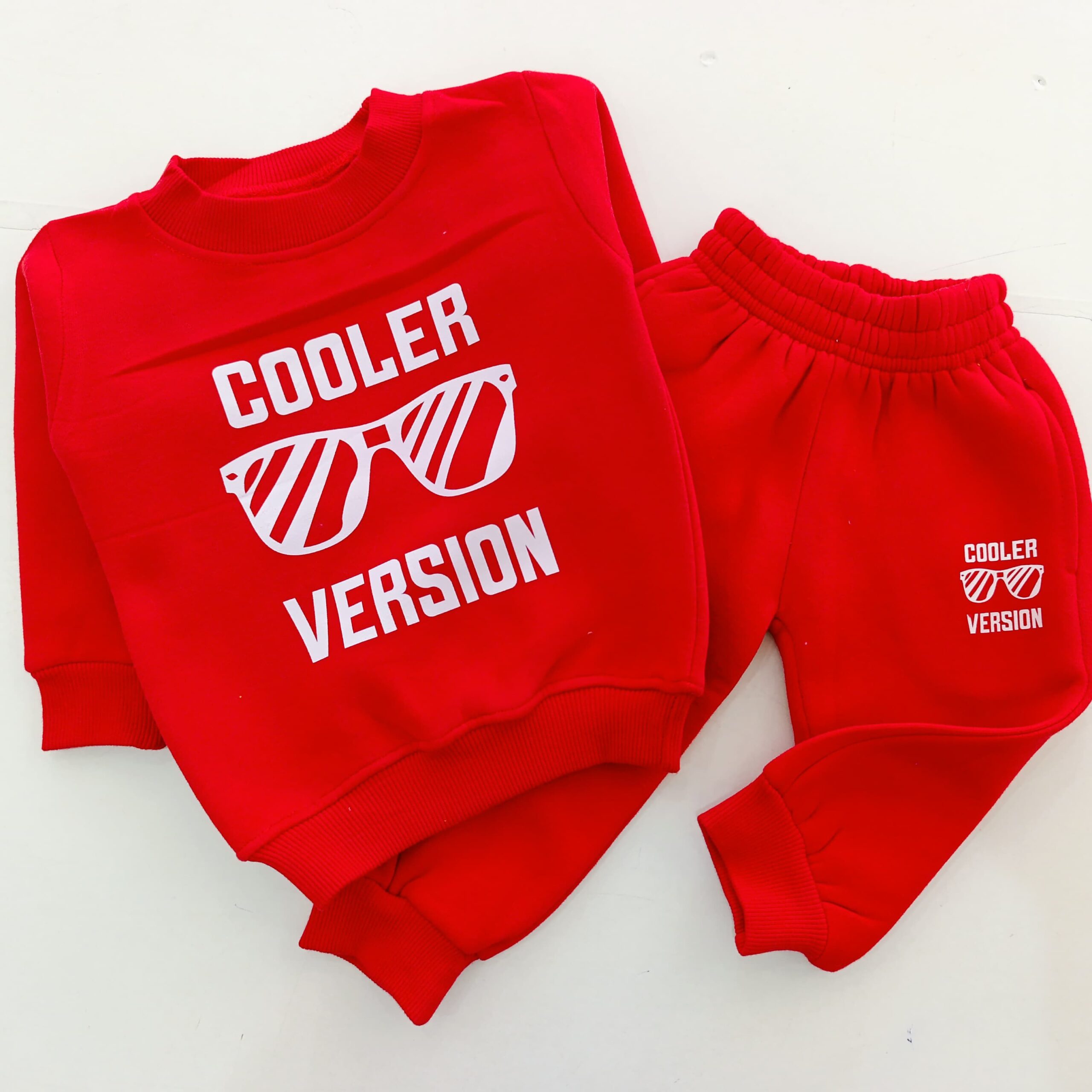 Kids' Letter Print Trendy Round Neck Long Sleeve Pullover Top & Pants Set - Image 7