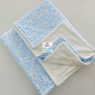 Soft Fleece Baby Shawls – Warm, Lightweight & Cozy Newborn Swaddle Wraps - Blue