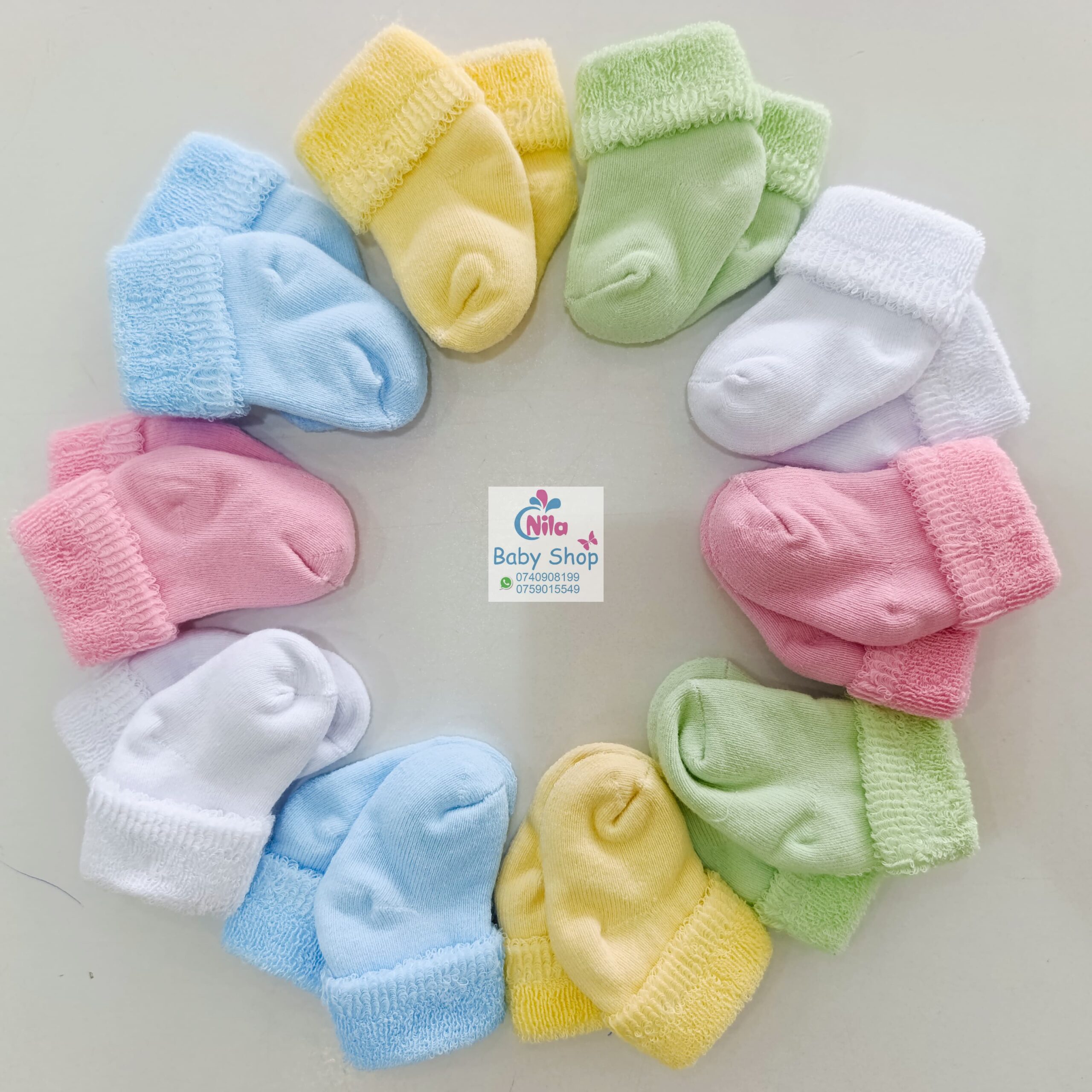 Newborn Baby Soft Cotton Socks Set - Anti-Slip, Breathable, Multi-Color Infant Socks - Image 7