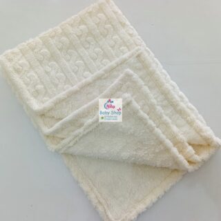 Ultra-Soft Baby Shawl - Plush Fleece Newborn Wrap Blanket (Warm & Cozy, Multi-Color) - White