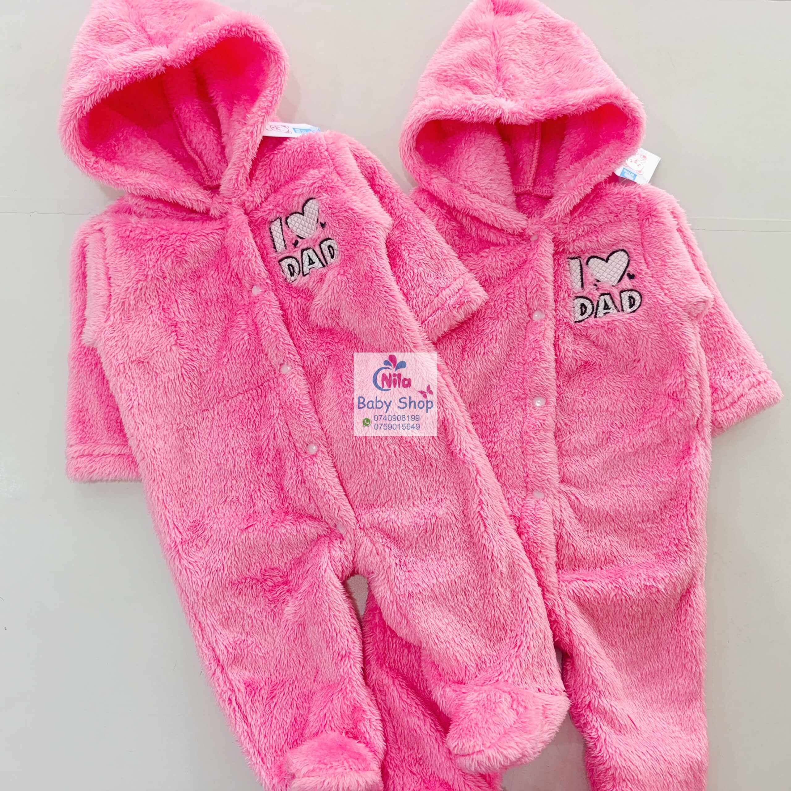 Baby Plush Hooded Romper – Ultra-Soft Winter Onesie with Embroidery - Image 10