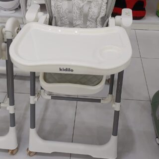 Kidilo Electric Baby High Chair with Adjustable Feeding Tray & Wheels – Foldable Dining Chair for Infants & Toddlers