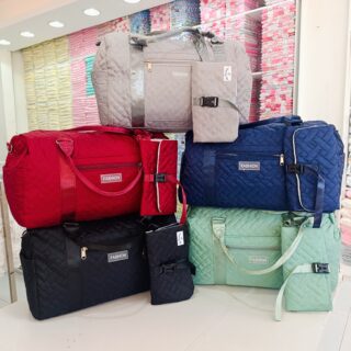 Large Capacity Baby Diaper Bag with Organizer Pouch – Quilted Maternity Travel Bag