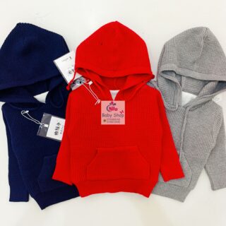 Warm Hooded Organic Cotton Baby Sweater