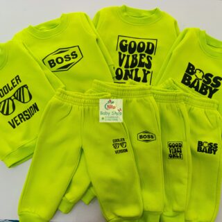 Infant Baby 2 Piece Set Fashion Pullover Sweatshirt + Trouser Elastic Waist Sweatpants