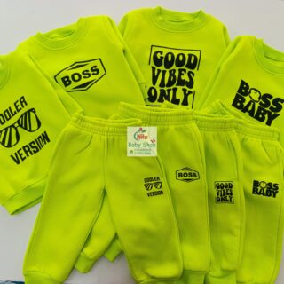 Infant Baby 2 Piece Set Fashion Pullover Sweatshirt + Trouser Elastic Waist Sweatpants
