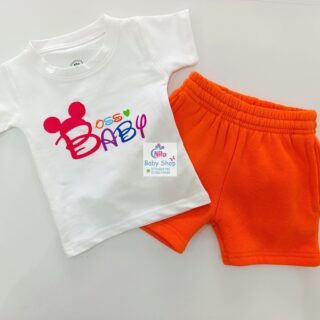 Unisex Baby T-Shirt & Shorts Set – Soft Cotton Summer Outfit, Multi-Color
