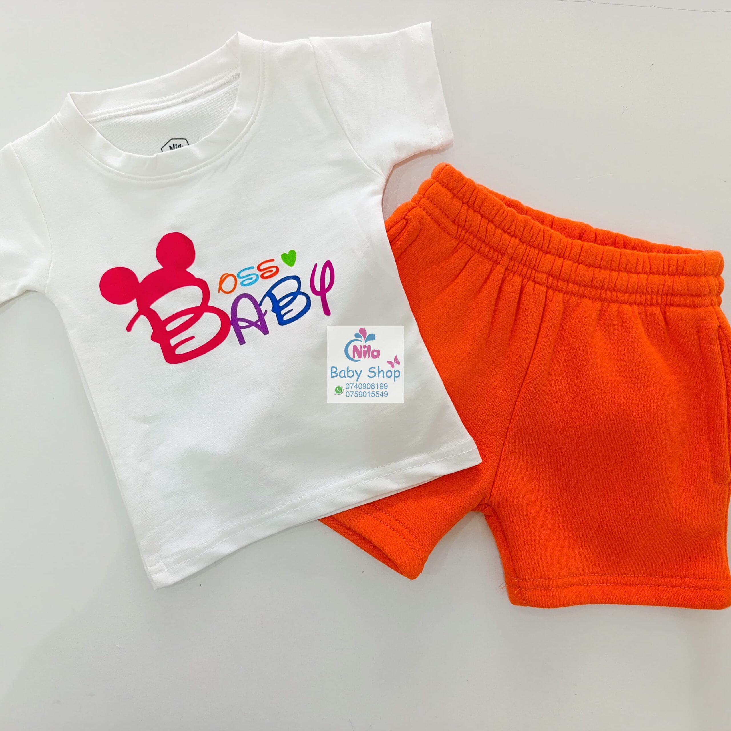 Unisex Baby T-Shirt & Shorts Set – Soft Cotton Summer Outfit, Multi-Color