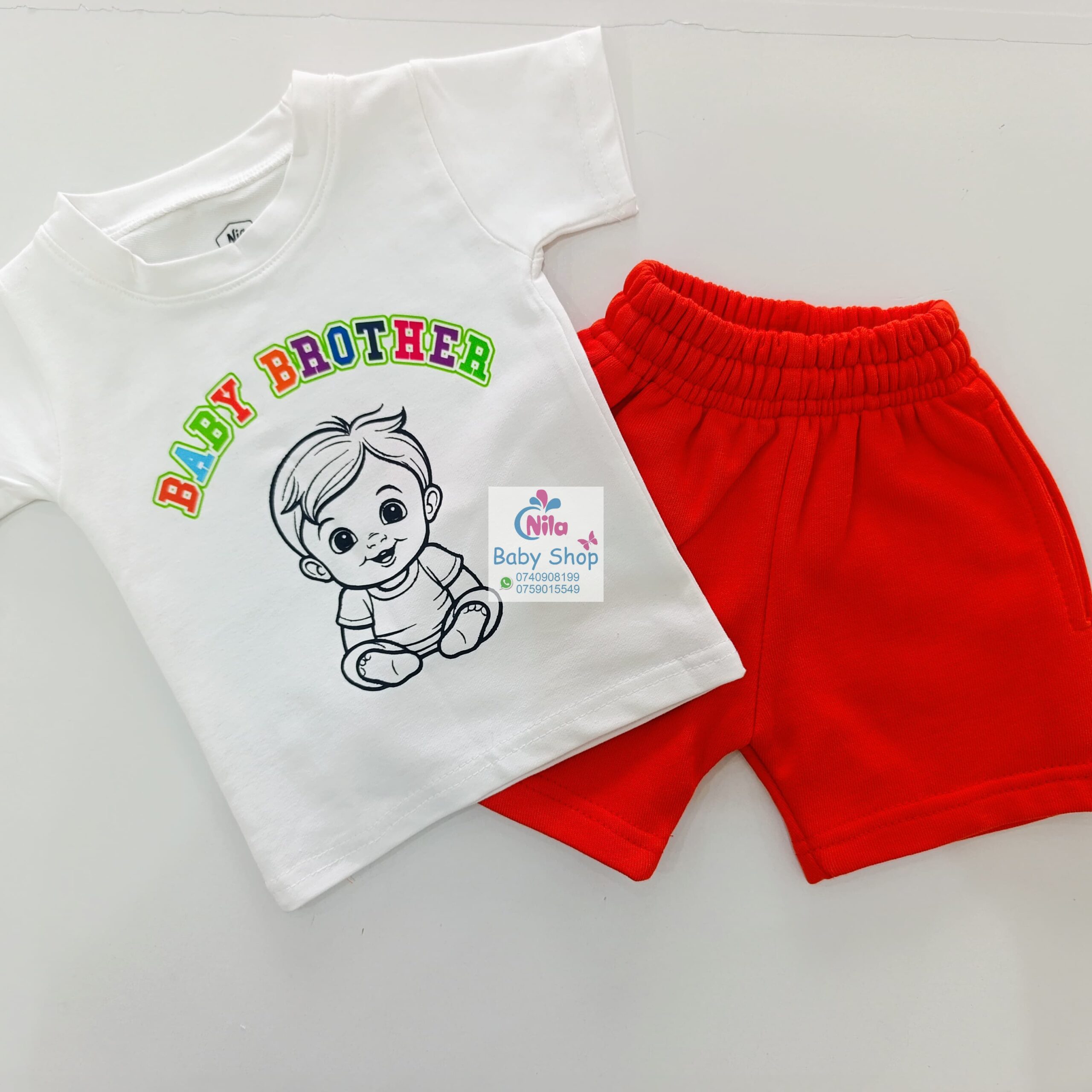 Unisex Baby T-Shirt & Shorts Set – Soft Cotton Summer Outfit, Multi-Color - Image 12