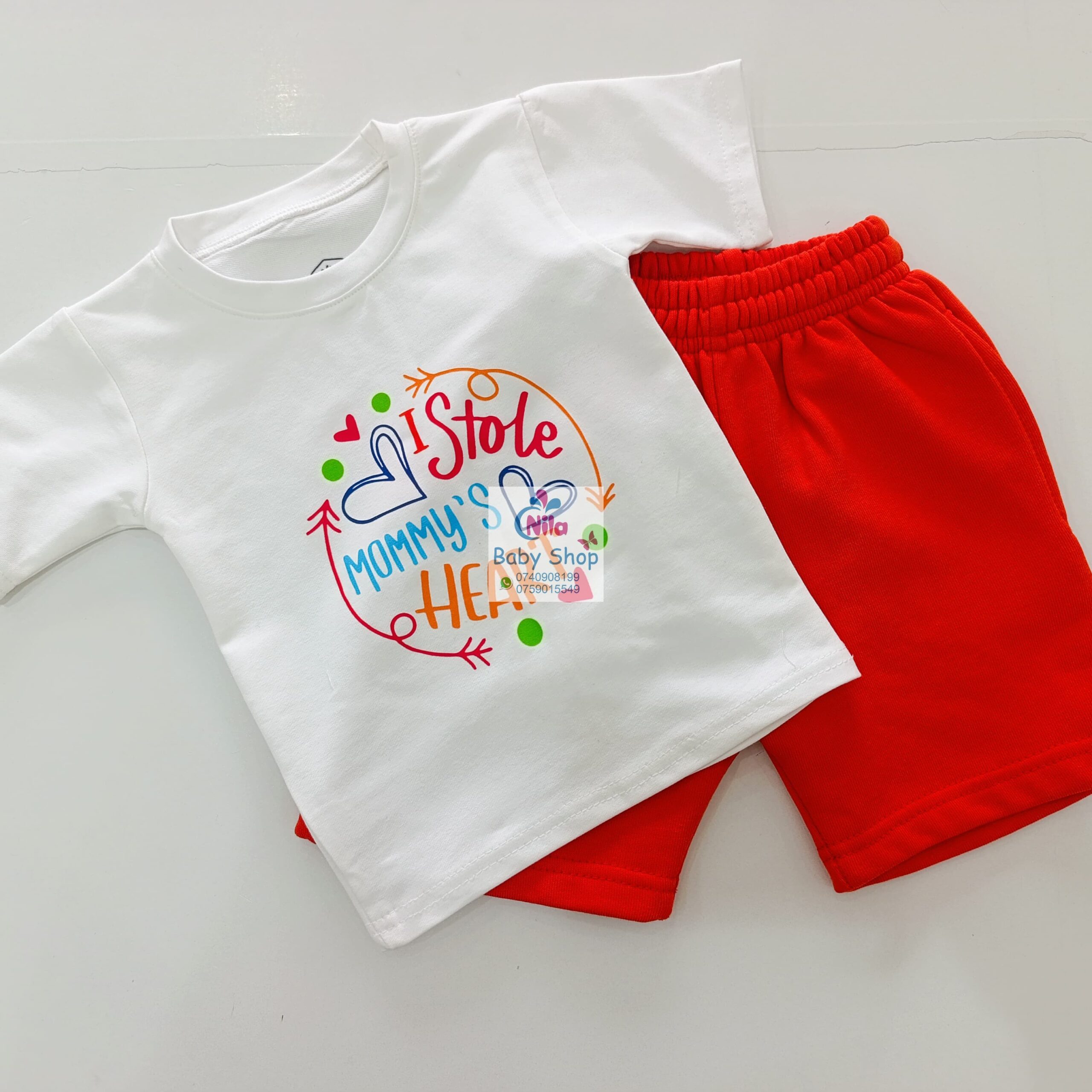 Unisex Baby T-Shirt & Shorts Set – Soft Cotton Summer Outfit, Multi-Color - Image 6