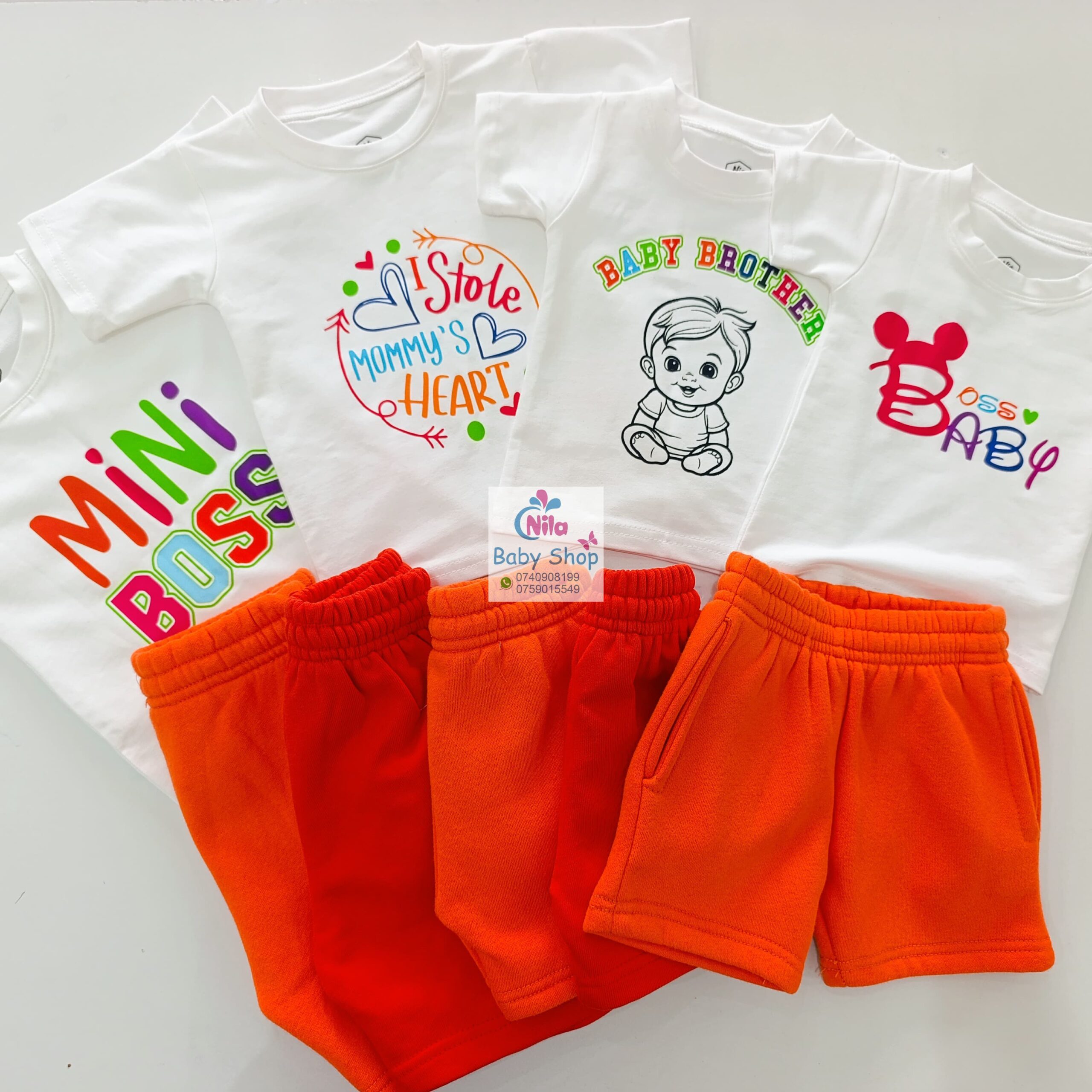 Unisex Baby T-Shirt & Shorts Set – Soft Cotton Summer Outfit, Multi-Color - Image 10