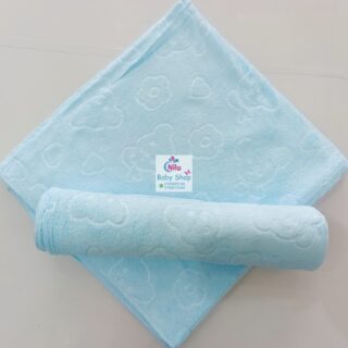 Baby Bath Towel Made of Soft Cotton - Blue