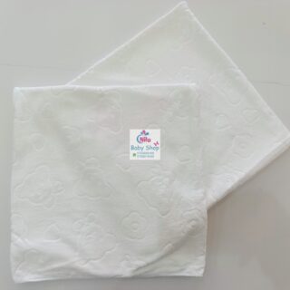 Baby Bath Towel Made of Soft Cotton - White