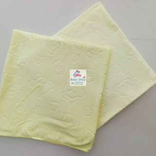 Baby Bath Towel Made of Soft Cotton - Yellow