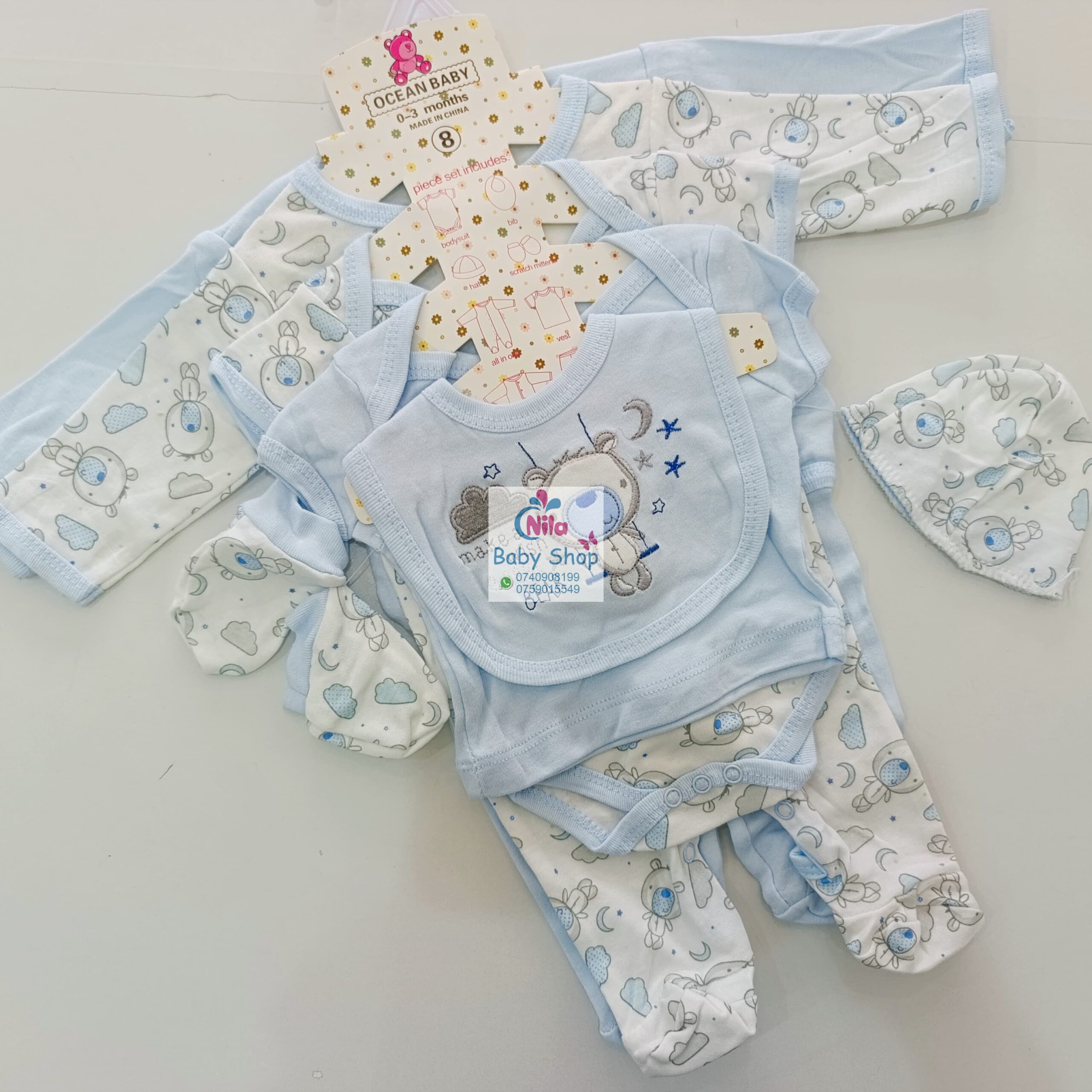 8-Piece Cotton Receiving Set for a Newborn - Image 14