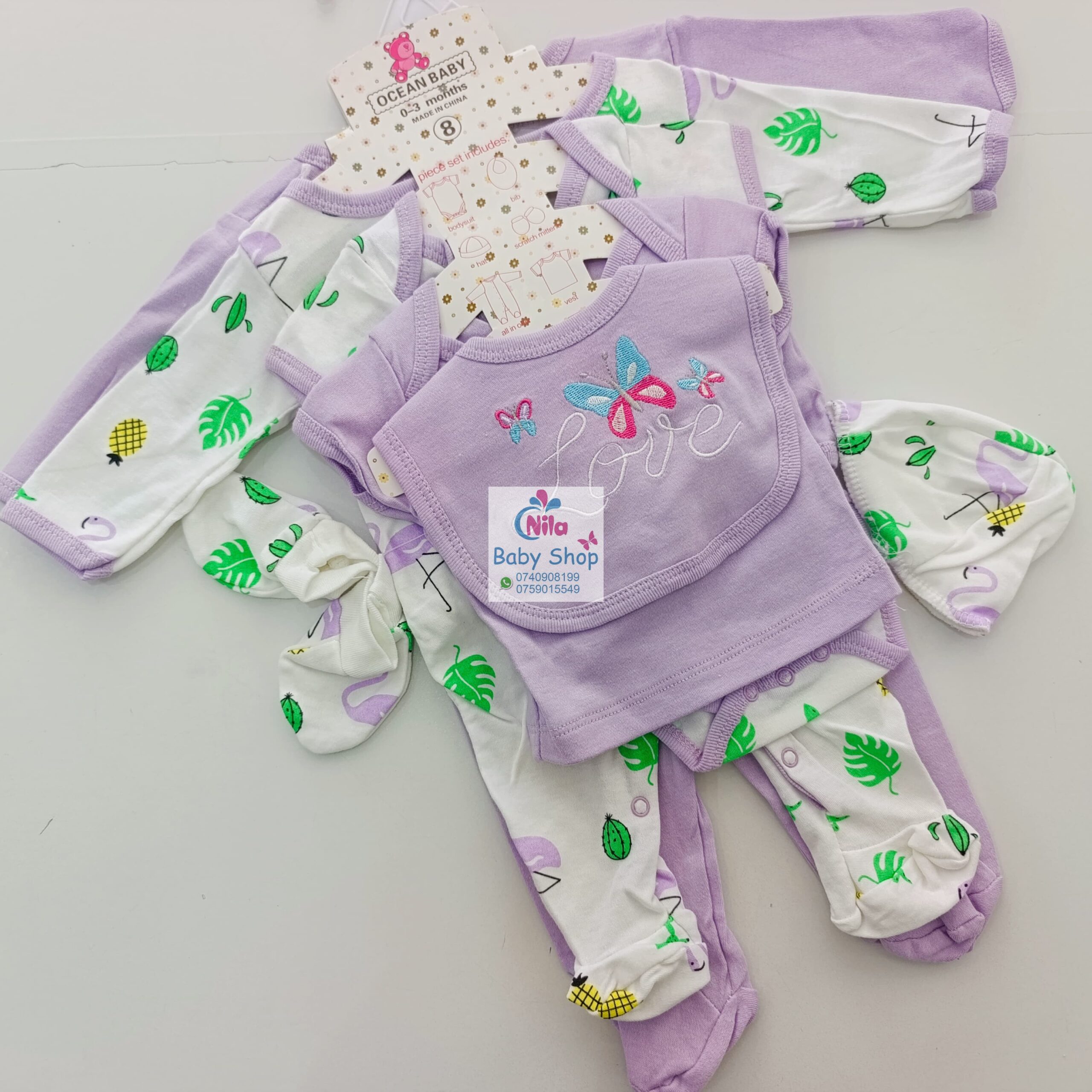 8-Piece Cotton Receiving Set for a Newborn - Image 12