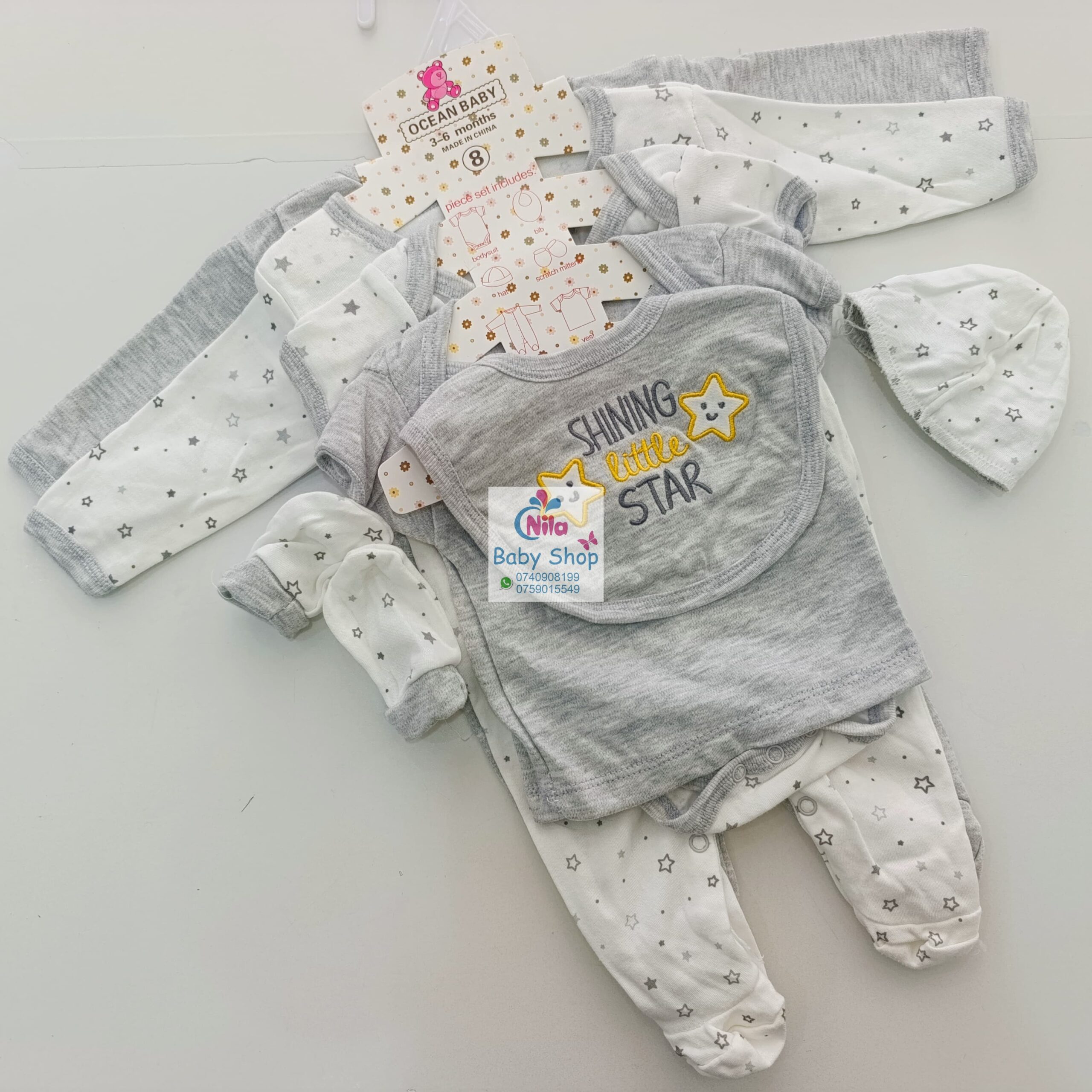 8-Piece Cotton Receiving Set for a Newborn - Image 8