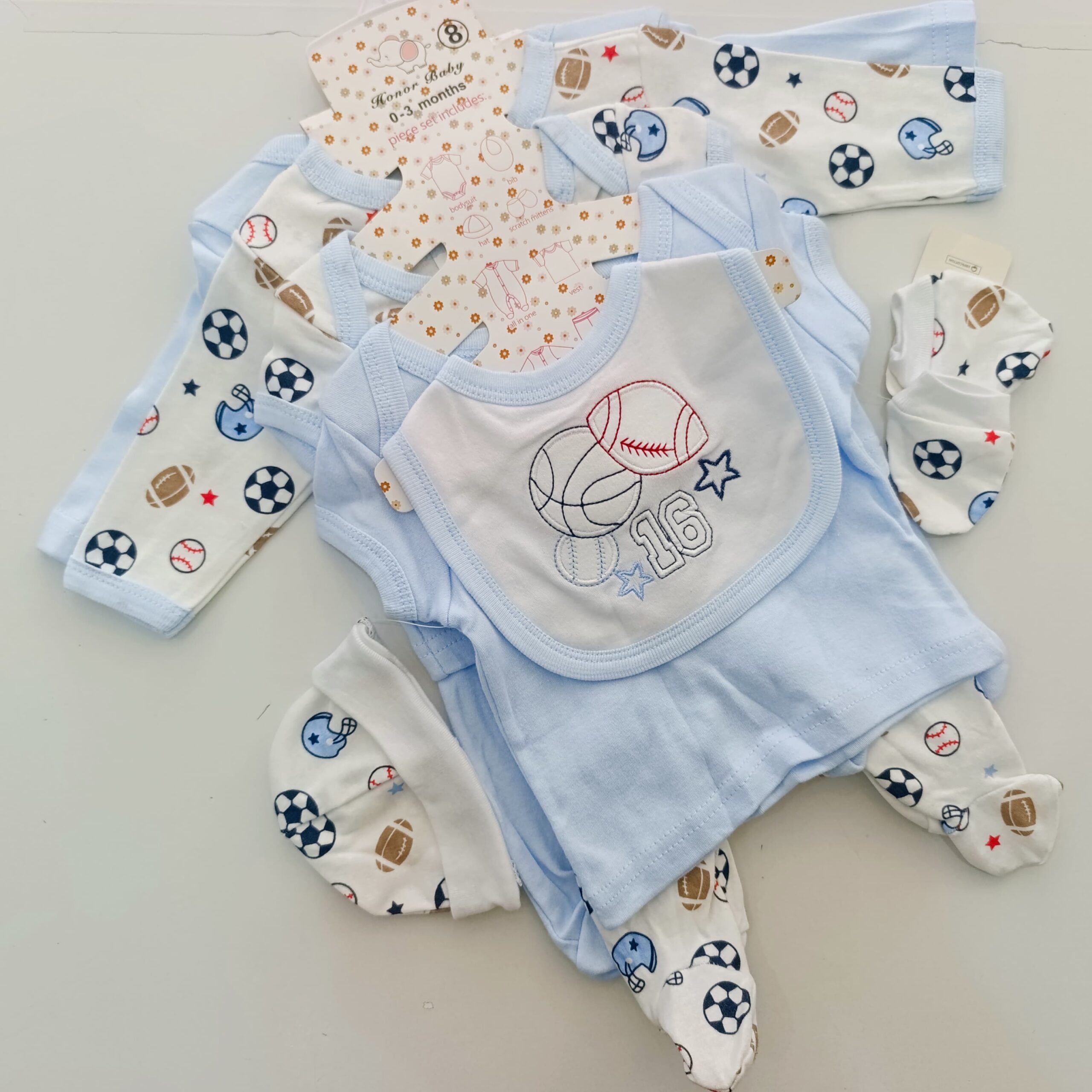 8-Piece Cotton Receiving Set for a Newborn - Image 3