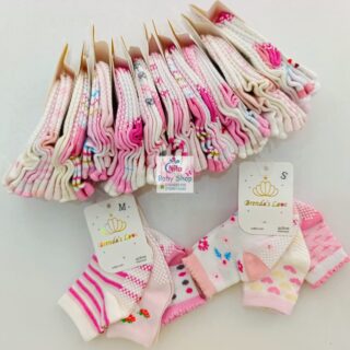 Elegant Baby Socks Set - 3 Pairs Soft Cotton Newborn & Infant Socks with Frill Trim - Girls