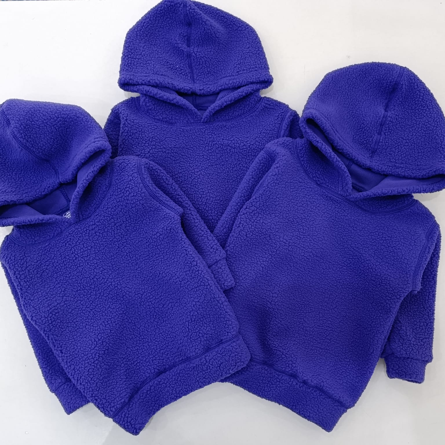 Kids Unisex Nordic Pattern Sherpa Fleece Hoodie | Soft Warm Winter Pullover - Image 3