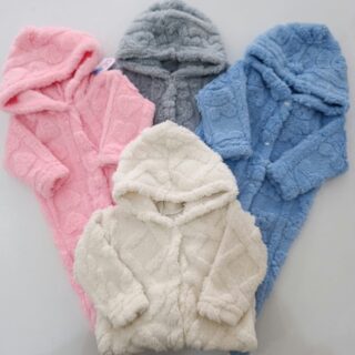 Baby Fleece Hooded Romper | Soft & Warm Baby Jumpsuit