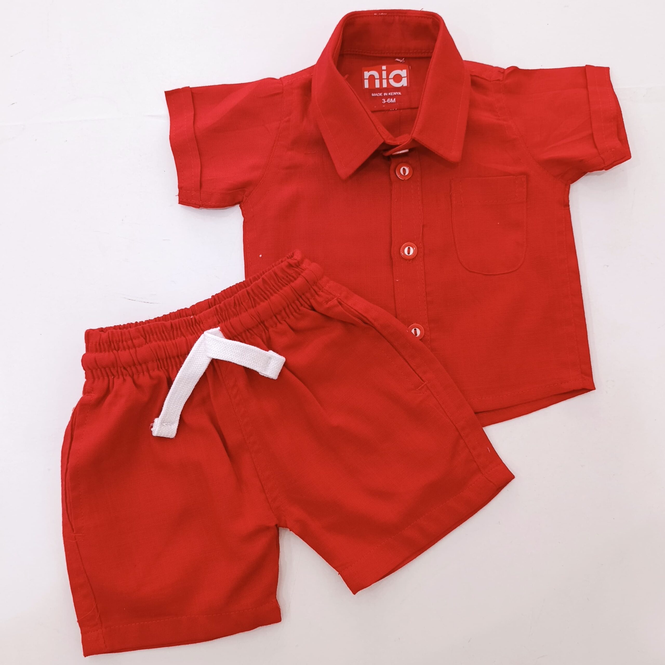 Fashion 2 Piece Outfit Baby Boy Summer Set Short Sleeve Shirt & Pants - Image 3