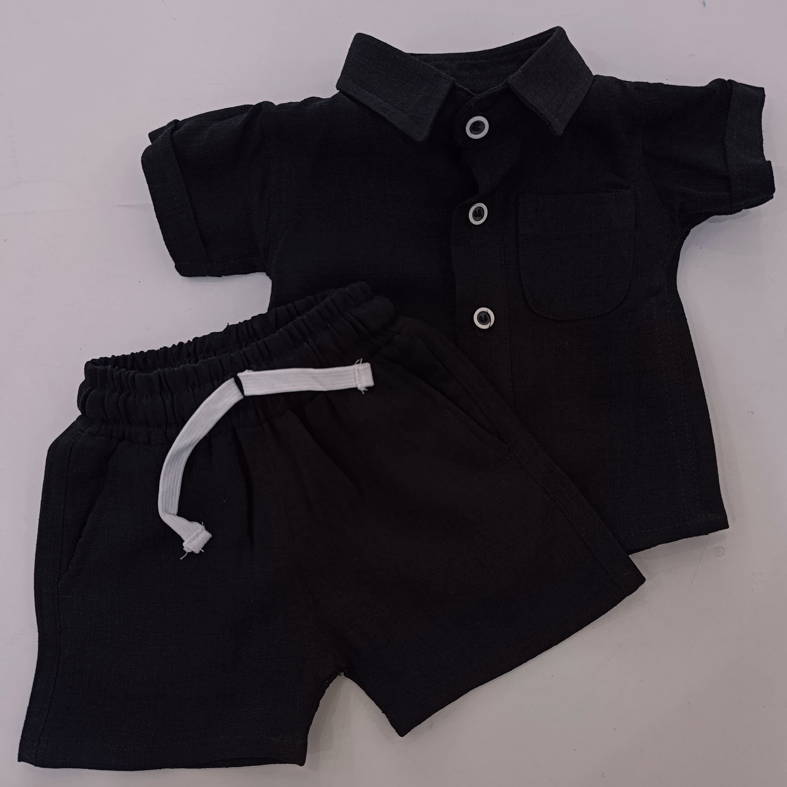 Fashion 2 Piece Outfit Baby Boy Summer Set Short Sleeve Shirt & Pants - Image 6
