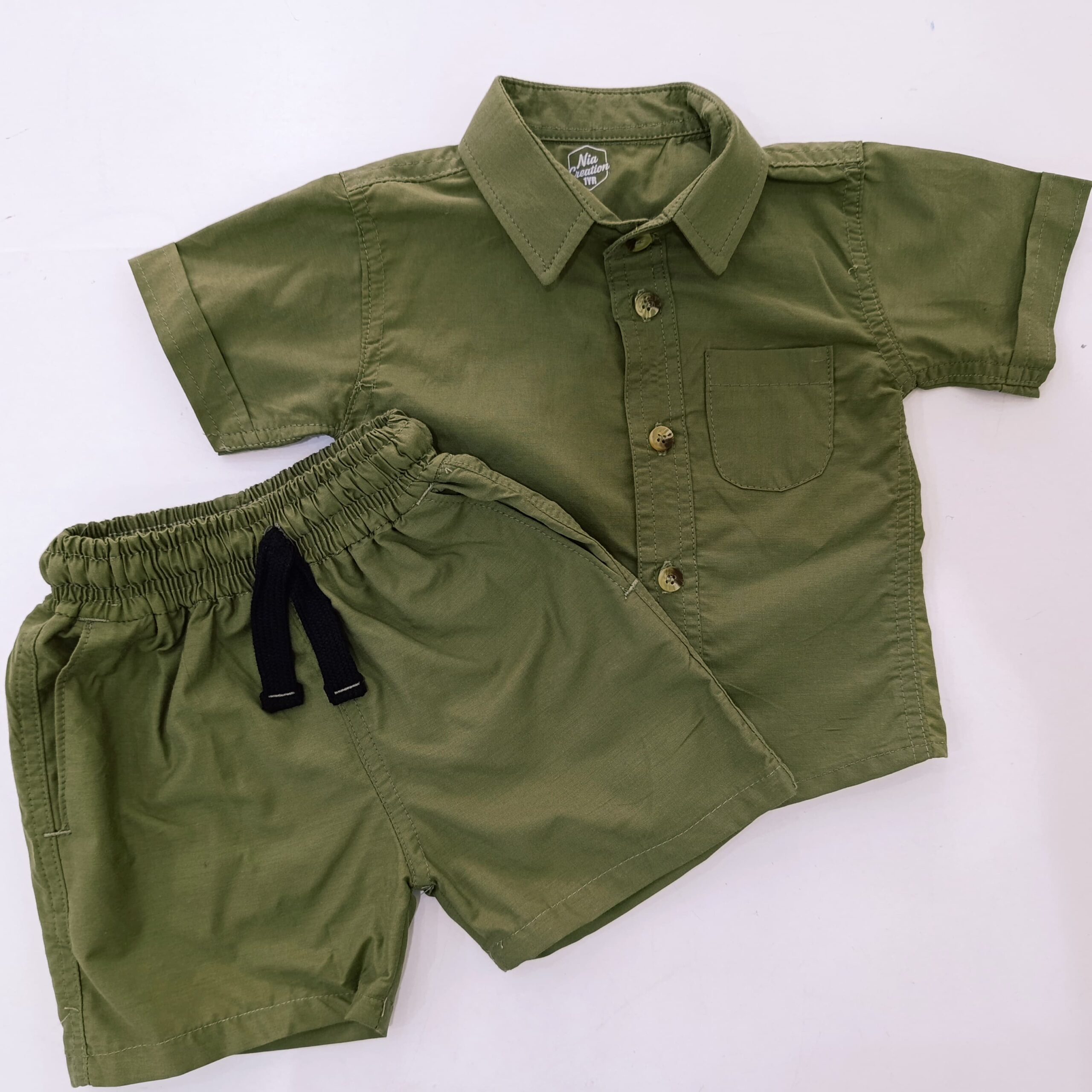 Fashion 2 Piece Outfit Baby Boy Summer Set Short Sleeve Shirt & Pants - Image 7