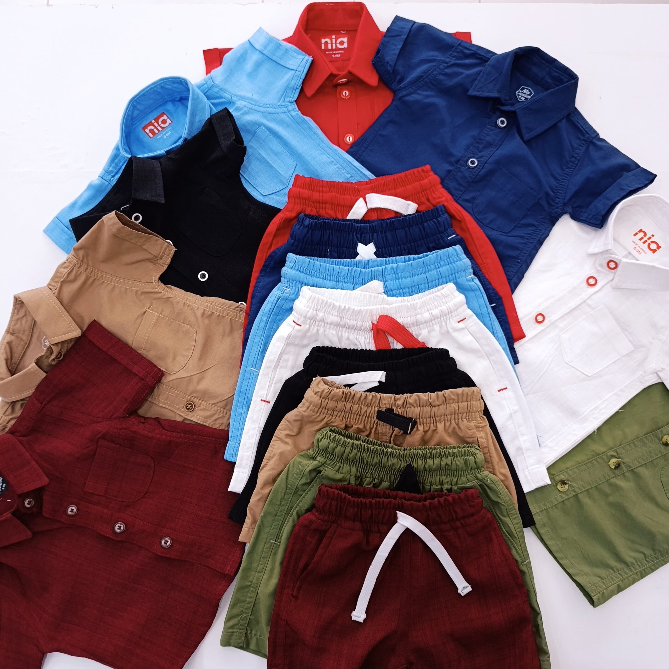 Fashion 2 Piece Outfit Baby Boy Summer Set Short Sleeve Shirt & Pants - Image 9