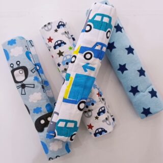 4 Piece Cotton Flannel Baby Receiving Wraps