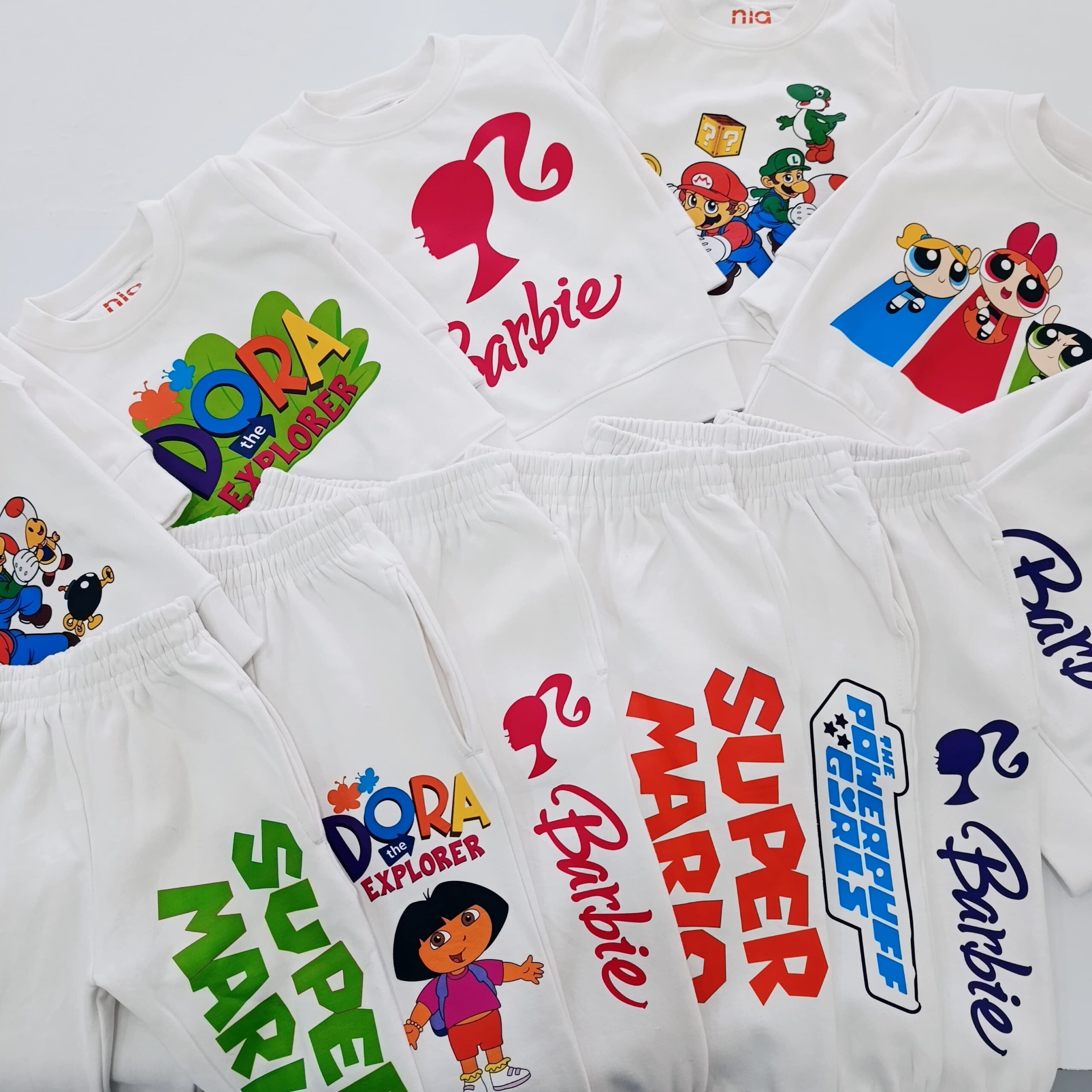 Kids' Cartoon Printed Tracksuit Set - 2-Piece Sweatshirt & Jogger Pants - Image 6