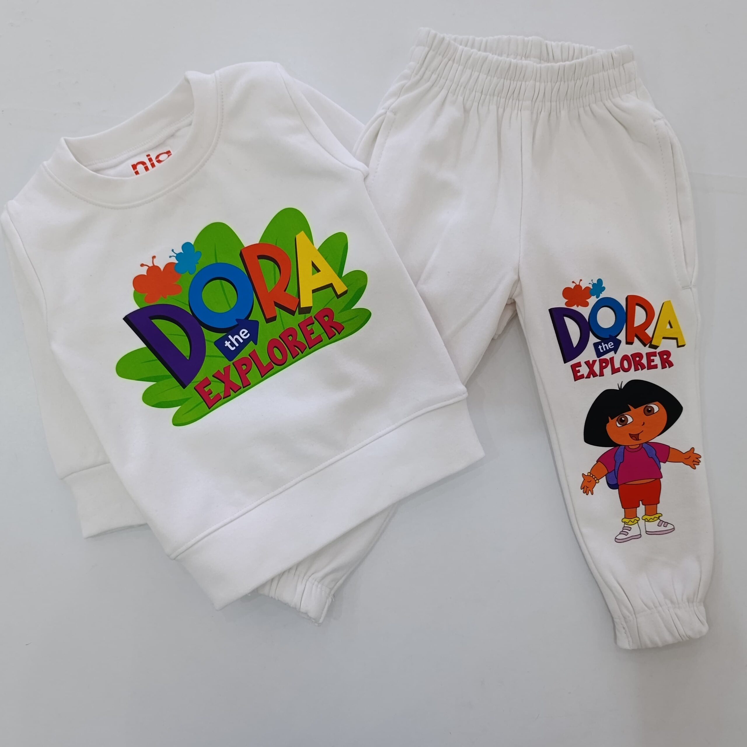 Kids' Cartoon Printed Tracksuit Set - 2-Piece Sweatshirt & Jogger Pants